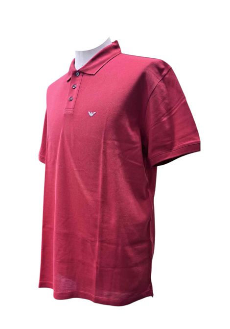 Mercerised piqué polo shirt with micro eagle EMPORIO ARMANI | polo shirts | 8N1FQ2 1JTKZ0413